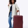 The Large Check-In Roller in Burgundy